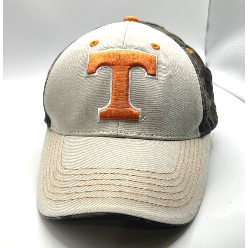 Official Tennessee Volunteers Camo Ballcap - Embroidered "T" - Adjustable - EUC